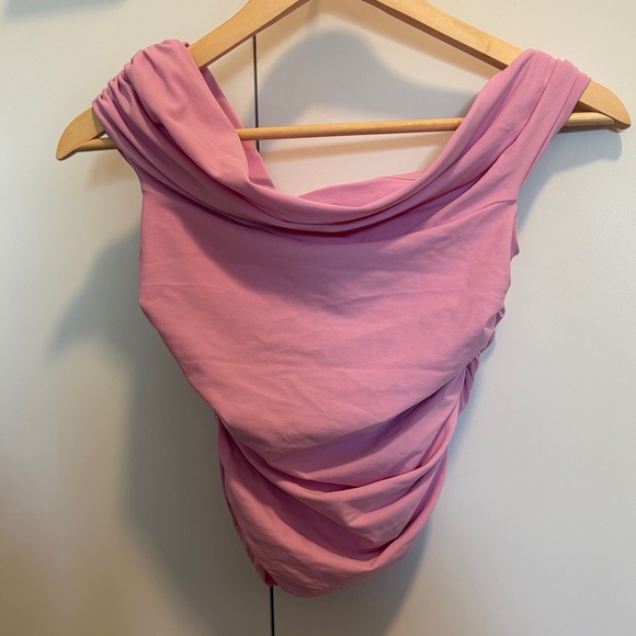 Zara Ruched Asymmetric Top - Picture 3 of 4